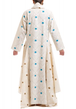 Jaipur Beige Cloche Patterned Kaftan