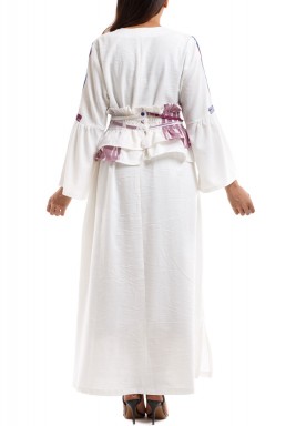Istanbul White Patterned Kaftan 