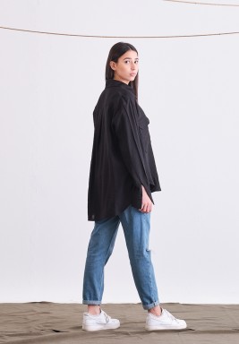 Linen Black Shirt 