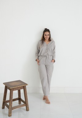 Taupe Pants Pajama Set