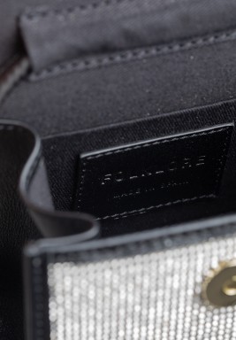 Mini Loop Bag In Black With Diamonds