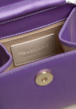 Mini Loop Bag In Raso Napoles Lavender