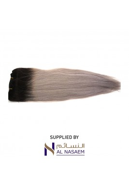 Remy 18 Inch Straight Tape Weft Hair Extension - Silver Ombré