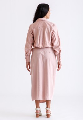 Pink Wrap Style Dress