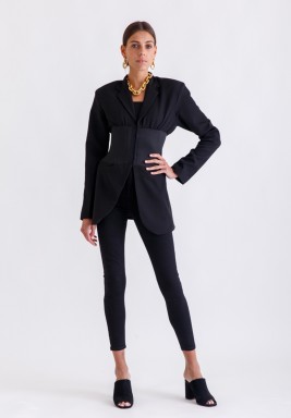 Black Corset Blazer 