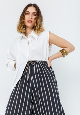 Black & White Top & Sherwal Set