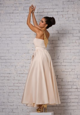 Ivory Gathered Skirt 