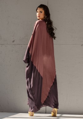 Two Toned Purple Abaya 