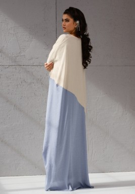 Light Blue, Off White & Beige Abaya