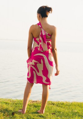 Pink Short Waves scarf