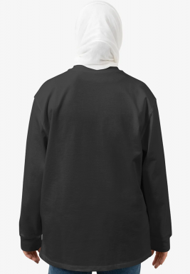 Black DONUT GIVE UP Long Sleeve T-shirt