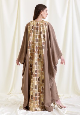 Belted Butterfly Kaftan in Brown