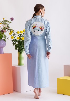 Blue Stripes Signature Trio Wrap