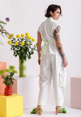 White Top & Shirwal (Short Sleeve)
