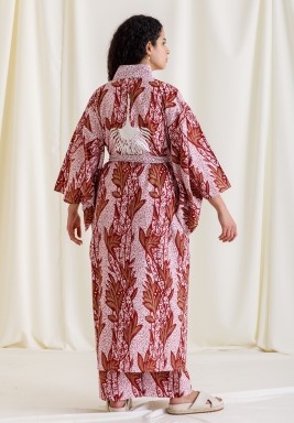 Maroon Wrap Top + Pants