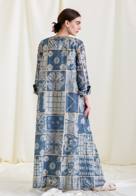 Gold Lines Printed Kaftan