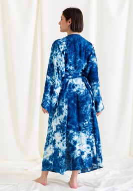Blue Tie Dye Kimono