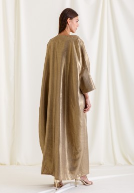 Brown Lotus Bisht Set