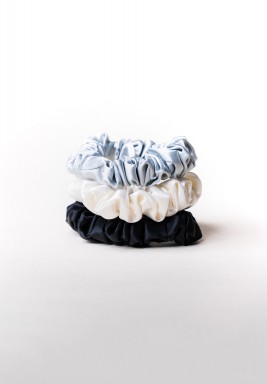 Moonlight Midi Silk Scrunchies (Set of 3)
