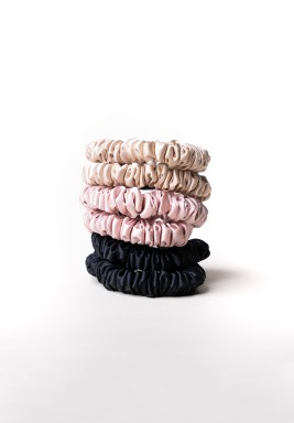 Bloom Skinny Silk Scrunchies (Set of 6)