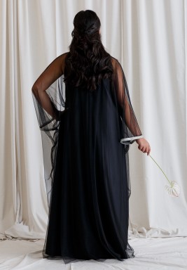 Black Organza Choker Kaftan