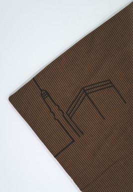 Brown Embroidered Prayer Matt