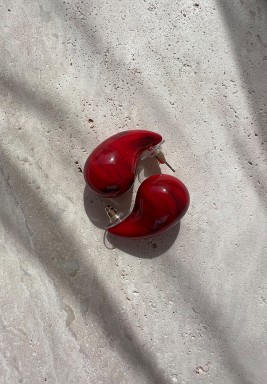 Red Drop Earrings