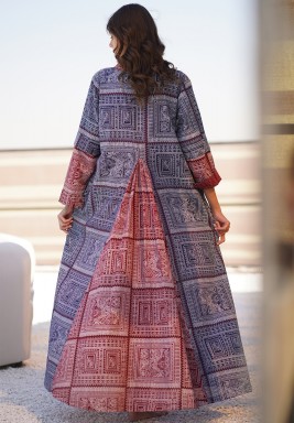 Navy Blue Sadu Kaftan