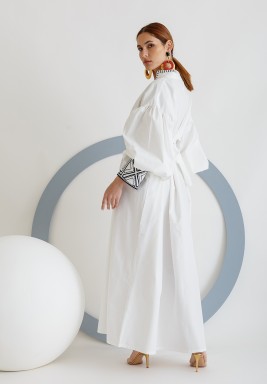 White Belted Kaftan