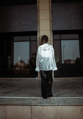 Shimmery White Shirt