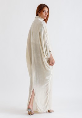 Off-White High-neck Velvet Kaftan