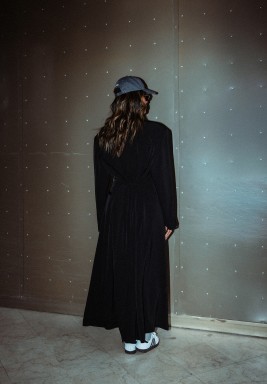 Black Oversized Blazer & Maxi Fitted Dress 