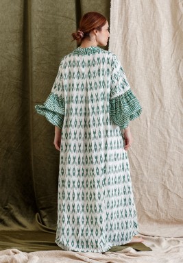 Green Prints Kaftan