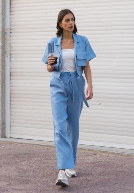 Blake Blue Short Sleeve Jacket