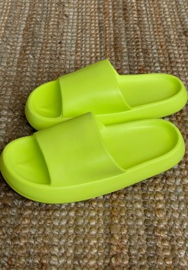Neon Green Beach Slipper