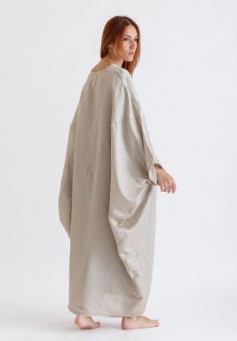 Light Taupe V-neckline Kaftan
