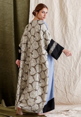 Multi-color Kaftan with Razza Embroidery
