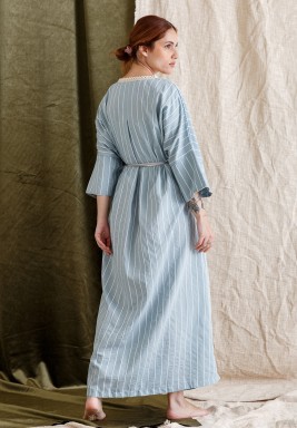 Baby Blue Striped Kaftan