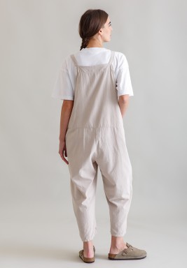 Bone White Corduroy Jumpsuit