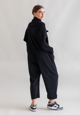 Black Corduroy Jumpsuit