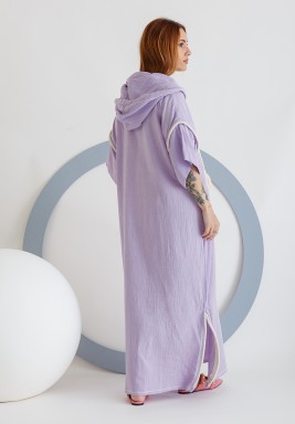 Moroccan Kaftan in Lavender (Short Sleeve)