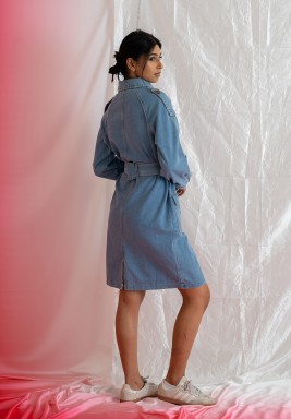 Blue Jeans Trench Coat