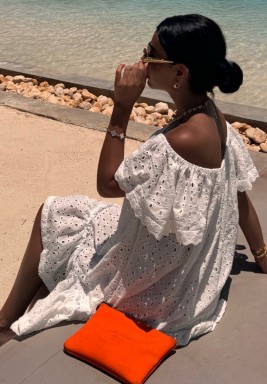 Off Shoulder Summer Coverup / Dress - 40 inch