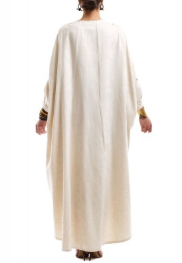 Off-White Butterfly Pleated Dress