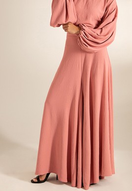 Rose Wide-Legged Crepe Maxi Pants