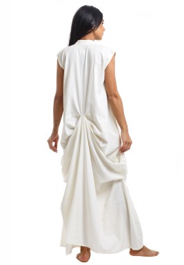Maman et Moi White Sleeveless Kaftan