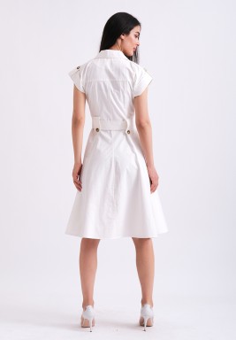 Cotton Belted Dress 
