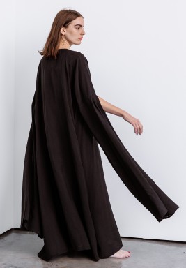 Black Beaded Maxi Kaftan