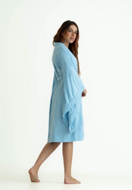 Light Blue Midi Summer Robe