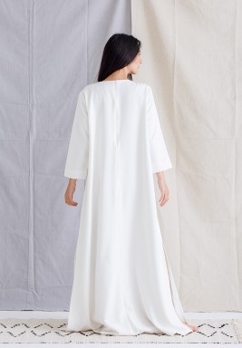White Embroidered Kaftan